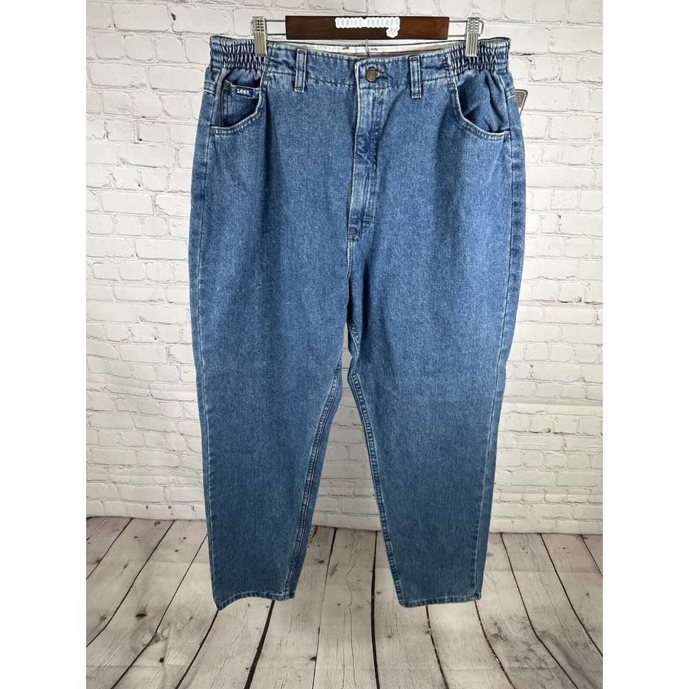 VTG NWT Lee High Rise Side Elastic Relaxed Tapered Leg Women’s Jeans 18S (32x30)